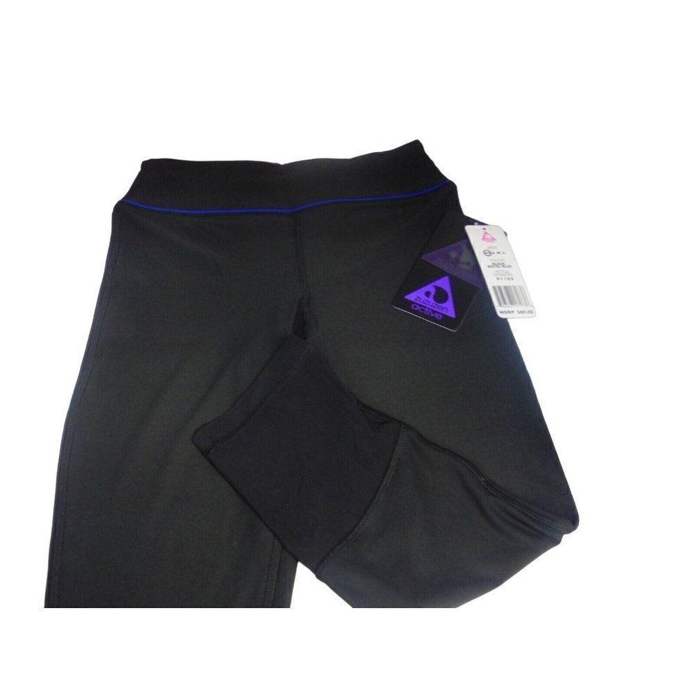 $89.00 Zuzuzen active waistband pocket, cropped leggings, size XS, Black/Blue